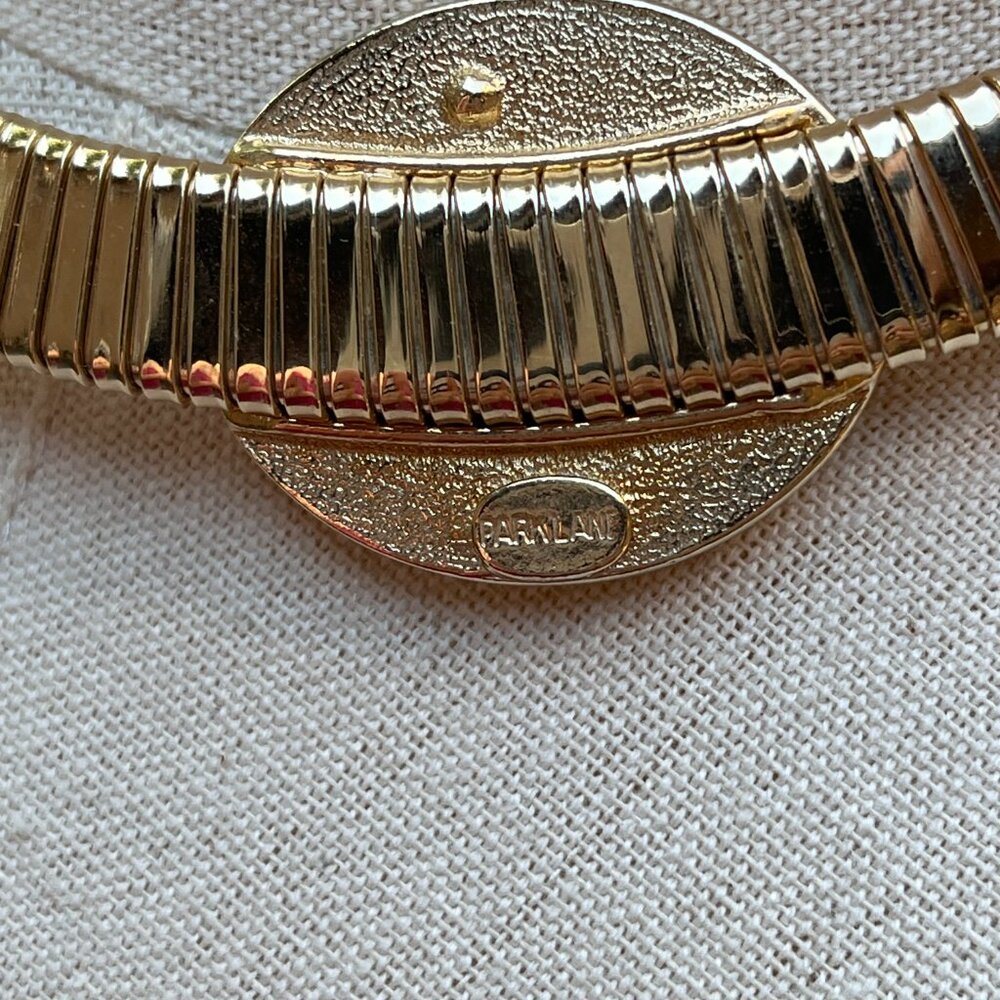Vintage Park Lane Gold Tone/Black Stone Choker - Picture 3 of 3